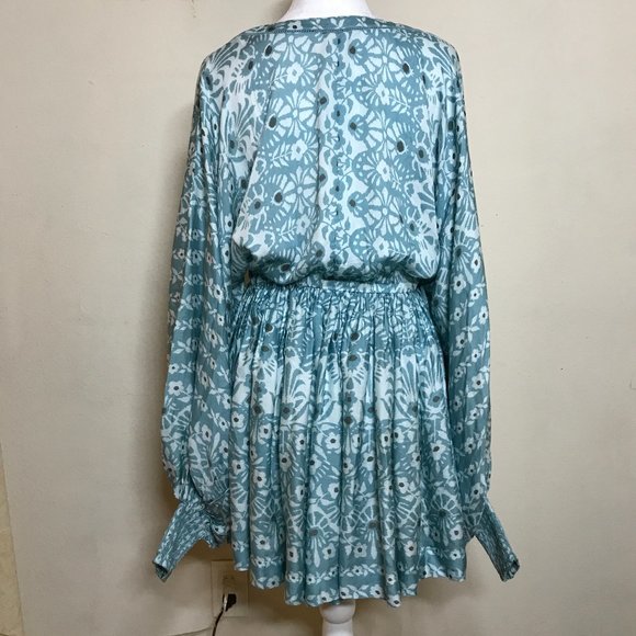 OMIKA NEW? Anthropolgie Harper Boho Hippie Style Deep V Neck Mini Dress or Tunic - Picture 2 of 15